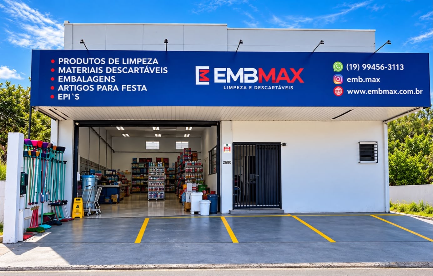 Fachada frontal da EMBMAX em Valinhos