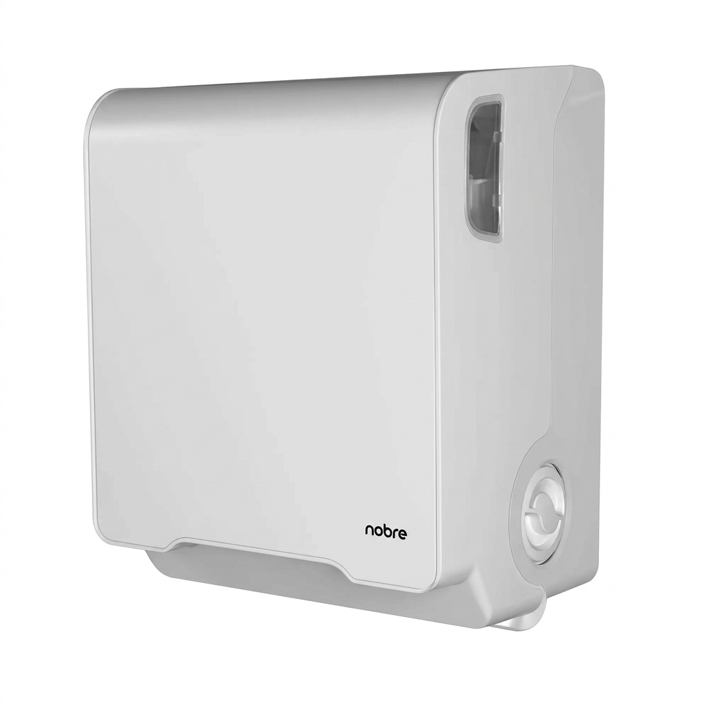 DISPENSER P/ PAPEL TOALHA BOBINA AUTO CORTE BRANCO