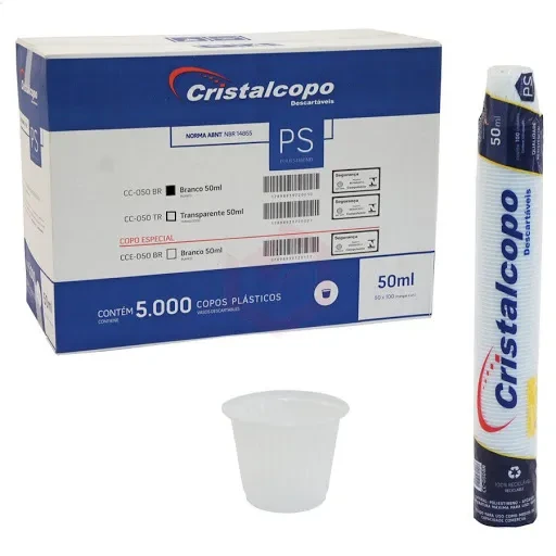 COPO 50ML TR CRISTAL C/100